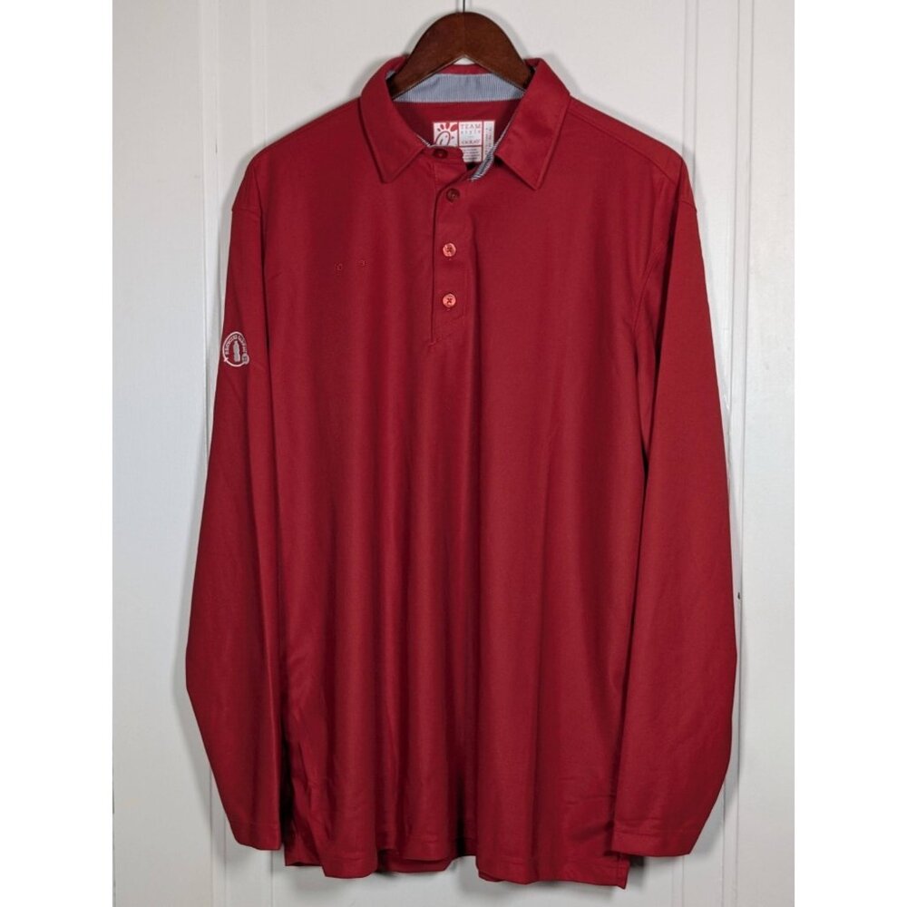 Chik-Fil-A Team Employee Oobe Long Sleeve Shirt Unisex Adult Large Red Crew Top